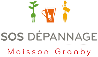 Logo de SOS Dépannage Moisson Granby où est loué la cuisine pour créer les Pocket Soupe
