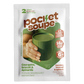 Devant du sachet Pocket Soupe Courgette, brocoli et épinards, potage nourrissant instantané, 27 g, prêt en 2 minutes