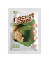 Devant du sachet Pocket Soupe Courgette, brocoli et épinards, potage nourrissant instantané, 27 g, prêt en 2 minutes