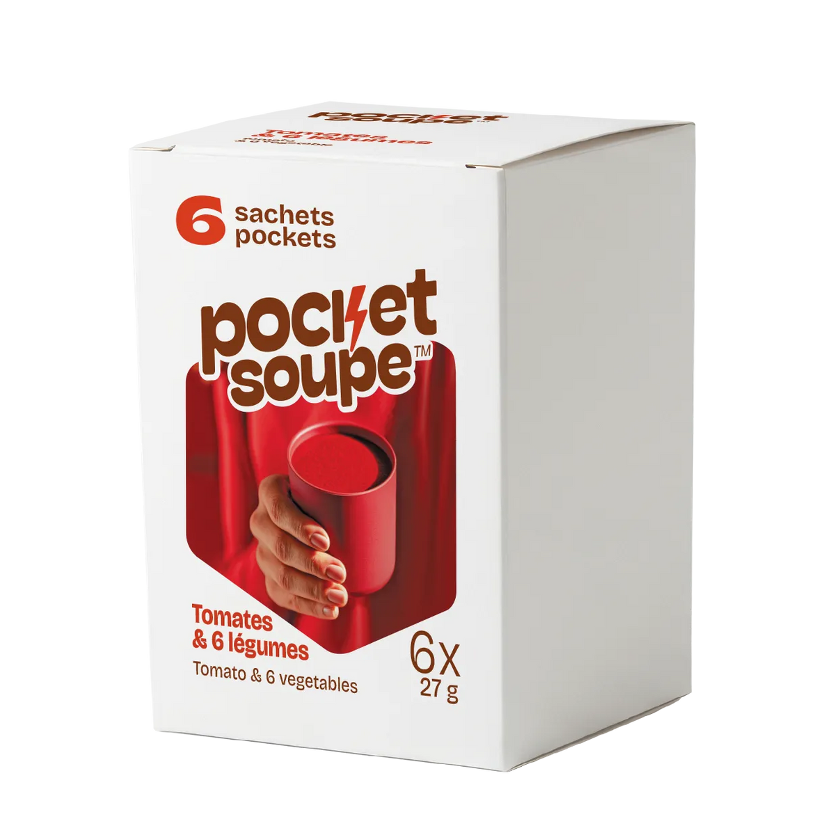Boîte Pocket Soupe Tomates et 6 légumes contenant 6 sachets de 27 g
